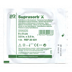 L&R SUPRASORB X Повязка гидросбалансированная Супрасорб, 9х9 см