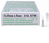 SFM ETW Иглы для мезотерапии 31G 0,25 x 8 мм, 50 шт.