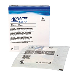 Convatec Aquacel Extra Повязка Аквасель Экстра с усиленным волокном Гидрофайбер, 10х10 см