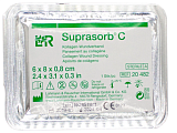 L&R SUPRASORB C Натуральная коллагеновая впитывающая повязка Супрасорб С, 6х8х0,8 см
